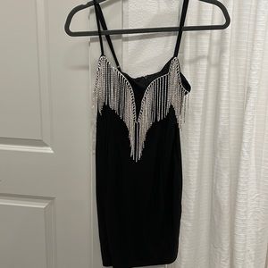 Too Chic Black Sparkle Dress